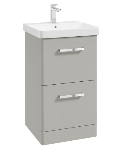 Kora 50cm Floor Standing 2 Drawer Vanity with Chrome Handles