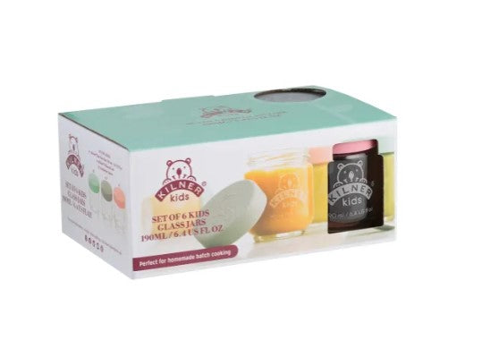 Kilner Set of 6 Kids Baby Food Jars 190ml