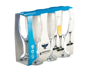 Ravenhead Essentials Sleeve of 6 Flute Glasses 22cl | 0040.414