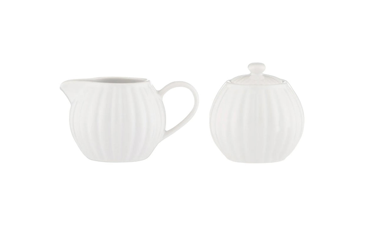 Price & Kensington Luxe Milk Jug & Sugar Bowl White | 0056.818