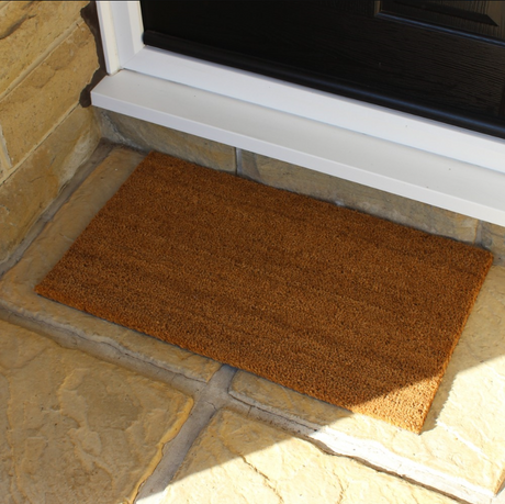 JVL Manor Plain Latex Coir Doormat 40x70cm - Natural | 02-242