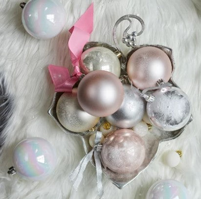 6cm Blush Pink Shatterproof Baubles | 021924