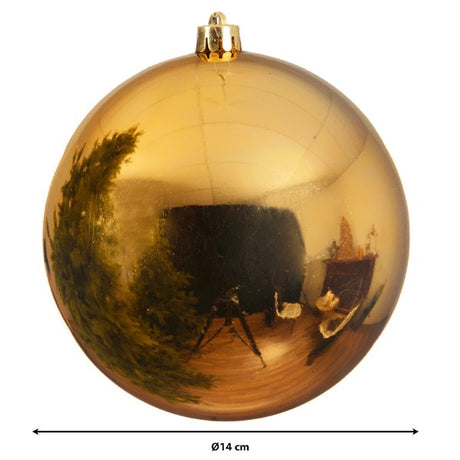 14cm Light Gold Shiny Baubles |  022260