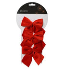Polyester Bow Pack of 3 - Christmas Red  | 024709