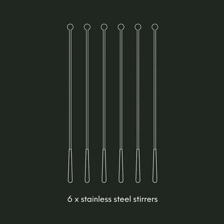 Viners Barware 6 Piece Cocktail Stirrers Gift Set | 0302.214