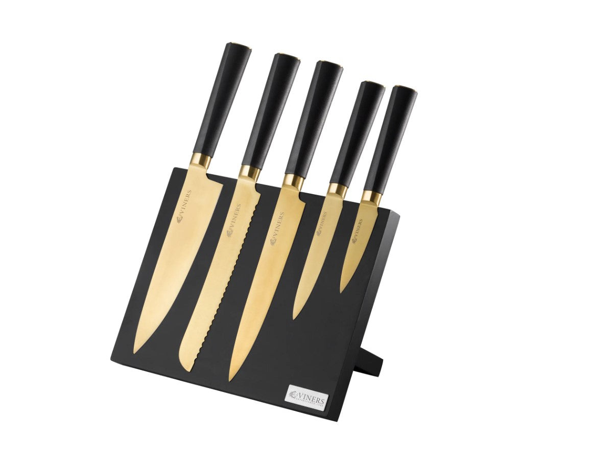 Viners Titan Gold 6 Pce Knife Block Giftbox | 0305.140