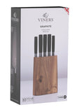 Viners Graphite 6 Pce Knife Block Set Giftbox | 0305.262