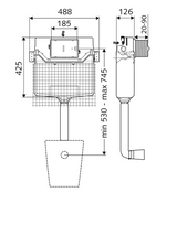 Schell WC Concealed Dual Flush Concealed Cistern | 03 073 00 99