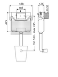 Schell WC Concealed Dual Flush Concealed Cistern | 03 073 00 99