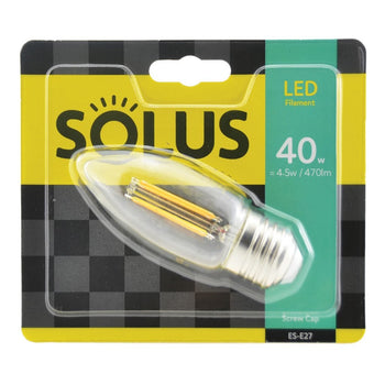 Solus 40W=4.5W ES Clear C35 Candle LED XCROSS | 070108
