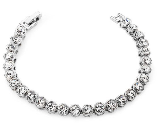 Tipperary Crystal Silver Round Tennis Bracelet | 109551