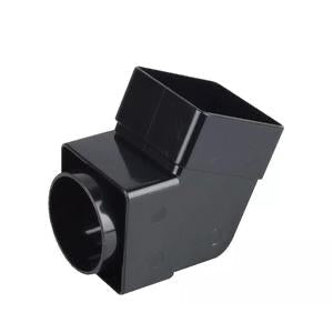 Wavin SquareLine Offset Bend Socket 61mm Black | 11212OBL