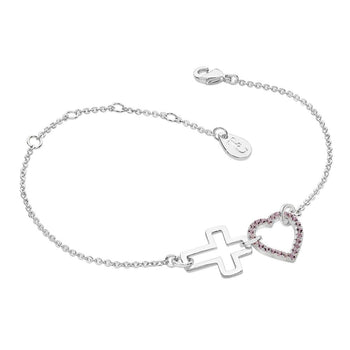 Interlocking Heart & Cross Bracelet | 122048
