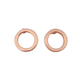 Tipperary Crystal Rose Gold Polished Circle Earrings | 123649