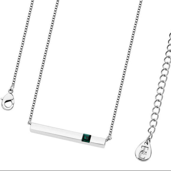 May Silver Bar Bs Pendant Emerald | 126183