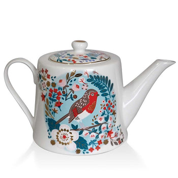 Tipperary Crystal Birdy Robin & Blue Tit Tea Pot | 135604