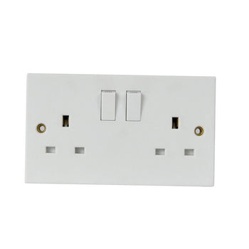Powermaster 2 Gang 13 Amp Switched Socket | 1384-02