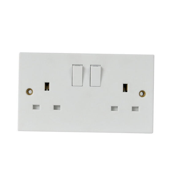 Powermaster 2 Gang 13 Amp Switched Socket | 1384-02
