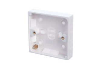 Powermaster 1 Gang 16mm Surface Pattress Box | 1384-20