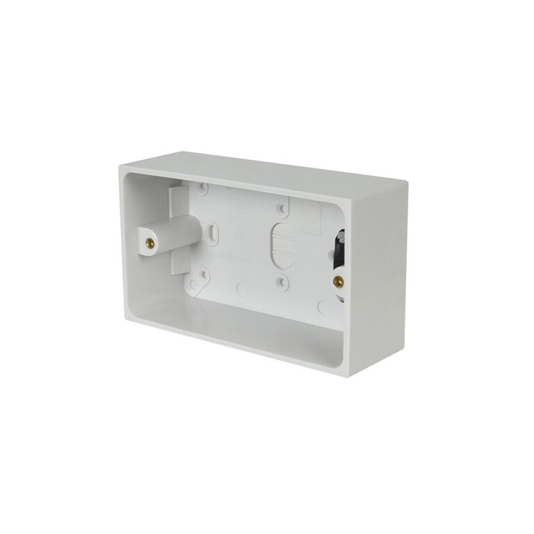 Powermaster 2 Gang 47mm Surface Pattress Box | 1391-02