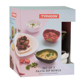 Typhoon World Foods Set Of 3 Fajita Dip Bowls | 1402.124
