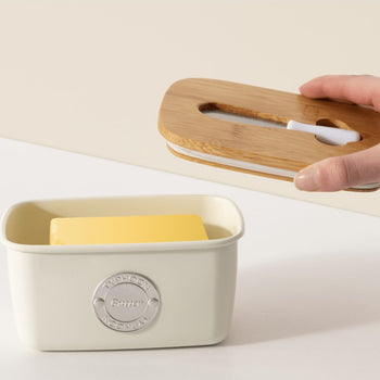 Typhoon Living Cream Butter Storage & Spatula Set | 1402.218