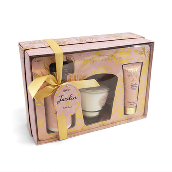 Jardin Wild Roses Candle and Hand Cream Tube & Pump Gift Set | 146471