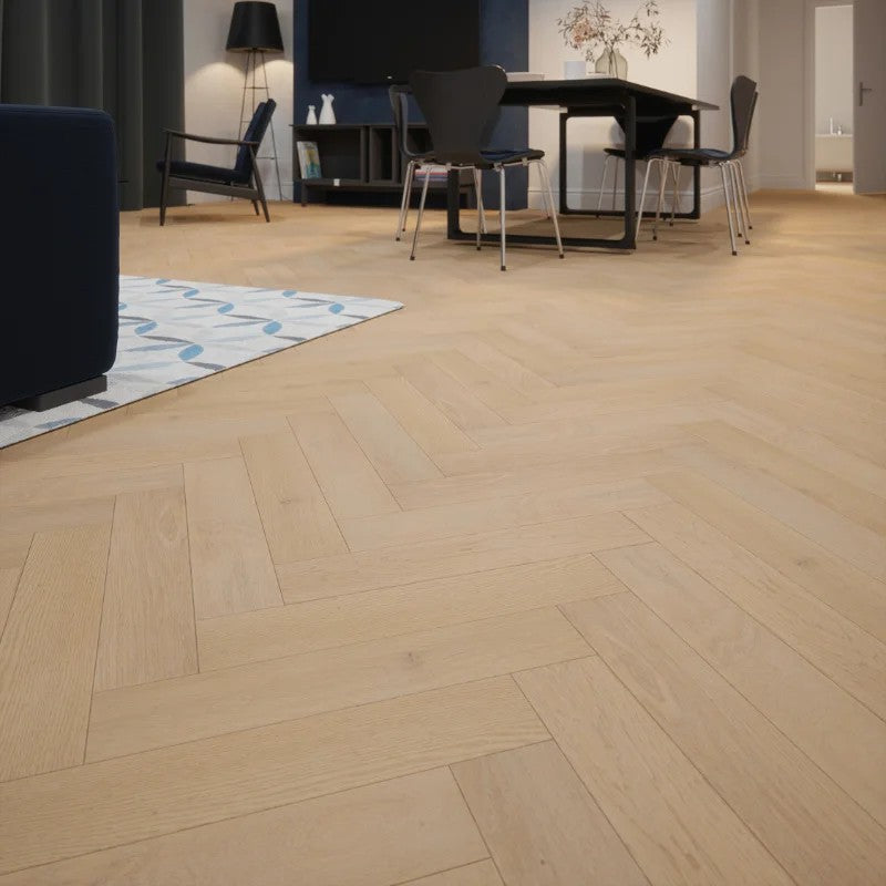 Herringbone Mountain Mist Oak Engineered Flooring 90mm | 1466