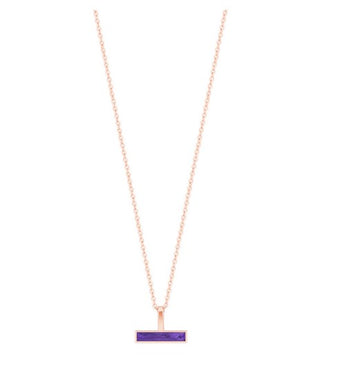 Tipperary Crystal Purple T- Bar Pendant Rose Gold | 152670