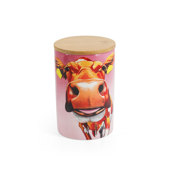 Tipperary Crystal Eoin O'Connor Pretty in Pink Cow Storage Jar | 153905