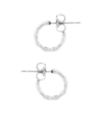 Tipperary Crystal Mini Open Hoop Earrings - Silver | 164383