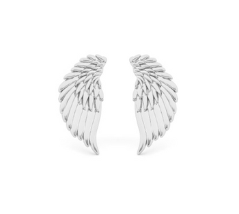Tipperary Crystal Angel Wing Stud Earrings - Silver | 167629