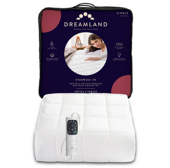 Dreamland Snowed In Organic Cotton Warming Mattress Protector - Single with Single Controller | 16886