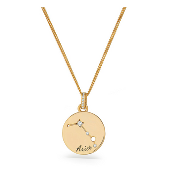 Tipperary Crystal Aries Zodiac Pendant - Gold | 169586