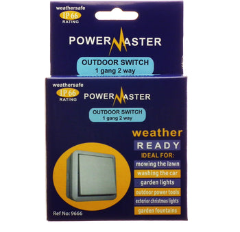 Powermaster 1 Gang 2 Way Outdoor Switch IP66 | 1709-06