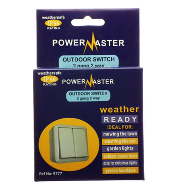Powermaster 2 Gang 2 Way Outdoor Switch IP67 | 1709-08