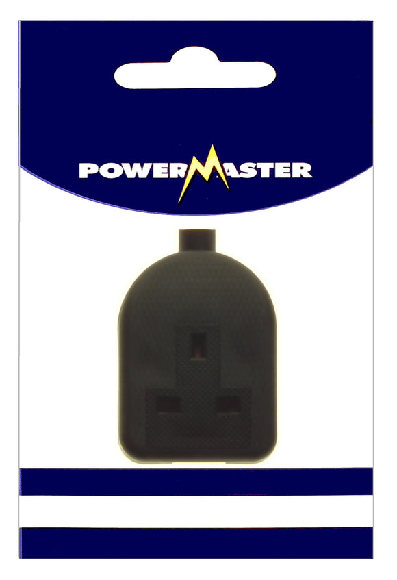Powermaster 1 Gang Black Rubberised Trailing Socket | 1738-04