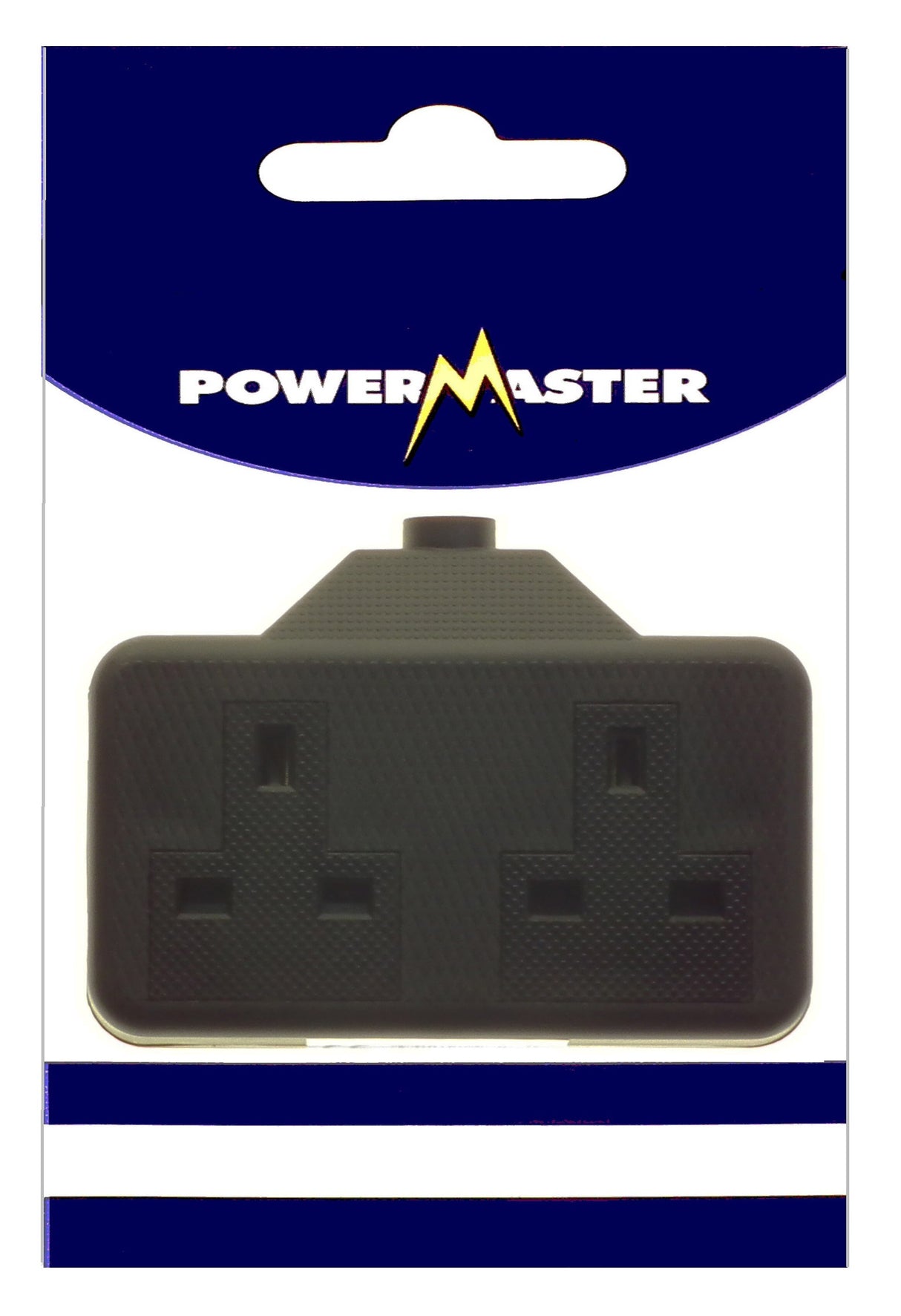 Powermaster 2 Gang Black Rubberised Trailing Socket | 1738-06