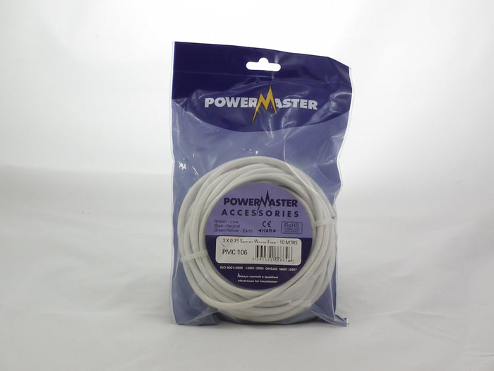 Powermaster 3 X 0.75 SQ MM 10 MTR White Flex | 1764-18