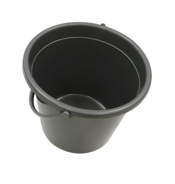 JVL 10 Litre Round Recycled Plastic Bucket - Grey | 20-600
