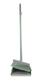 JVL Long Handle Lobby Dust Pan And Brush Set - Grey | 20-720GY