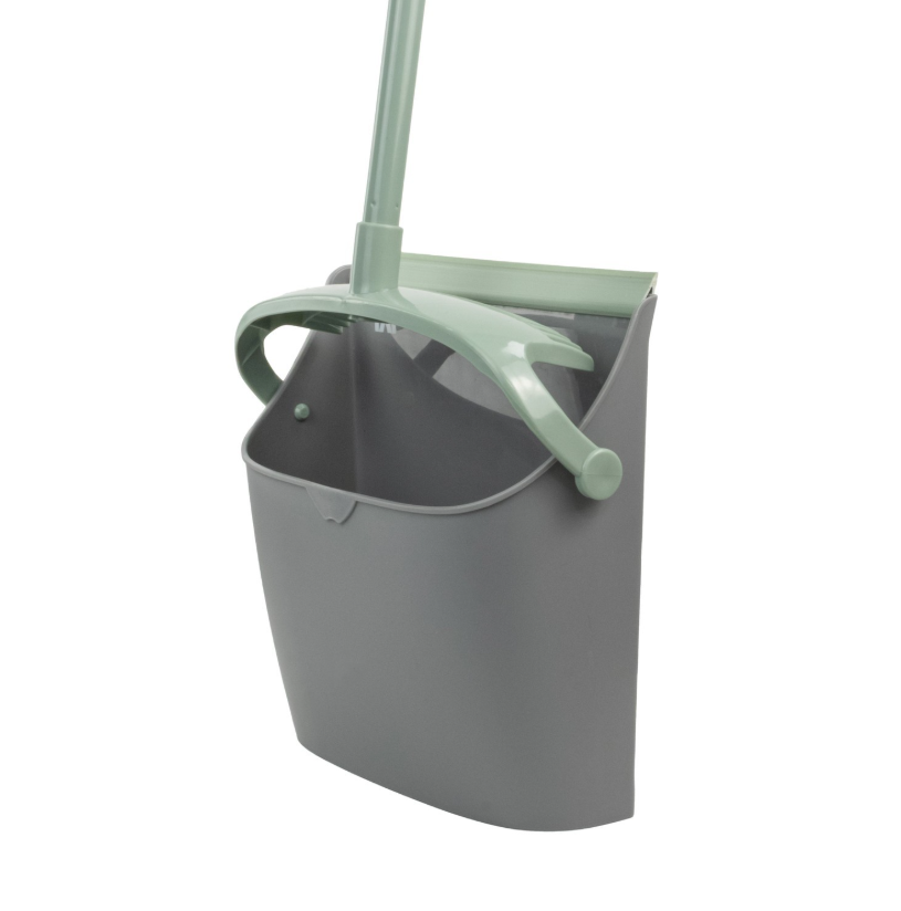 JVL Long Handle Lobby Dust Pan And Brush Set - Grey | 20-720GY