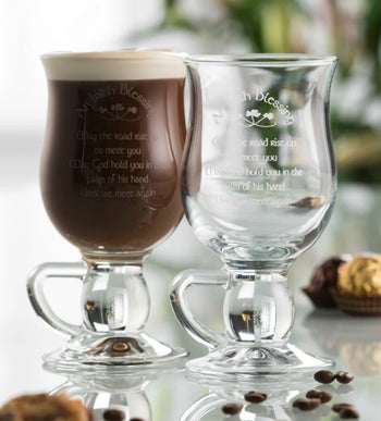 Galway Crystal Irish Blessing Latte Pair | 20050/2