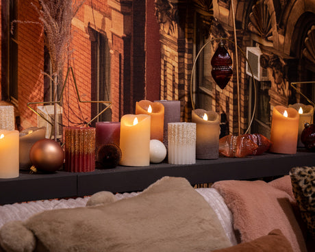 10cm Glitter Pillar Candle | 209512