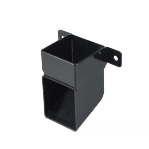 Wavin SquareLine Pipe Shoe And Bracket 61mm Black | 212DSBL