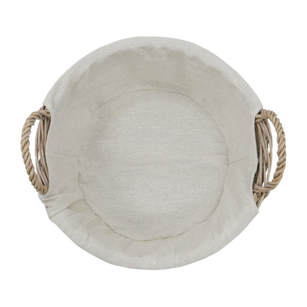 JVL Arianna Round Willow Storage Basket | 24-409