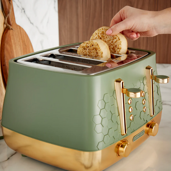 Morphy Richards Cassini 4-Slice Green Toaster - Olivine │ 243022