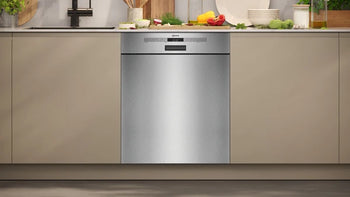 Neff N 50 Semi-Integrated Dishwasher - Brushed steel | S145HTS01G