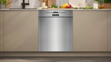 Neff N 50 Semi-Integrated Dishwasher - Brushed steel | S145HTS01G