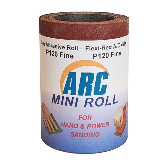 5m Mini Roll Red Aluminium Oxide P120 | 252232040